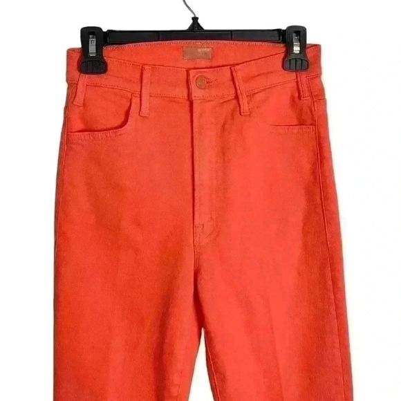 MOTHER Denim The Hustler Ankle Fray Second Chance in Persimmon, Size 26 - Picture 3 of 11